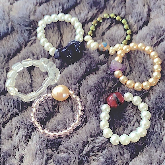Custom Stretchy Rings [Set of 4]»Soul Embellishments Natural Healing Gemstones - Picture 10 of 16